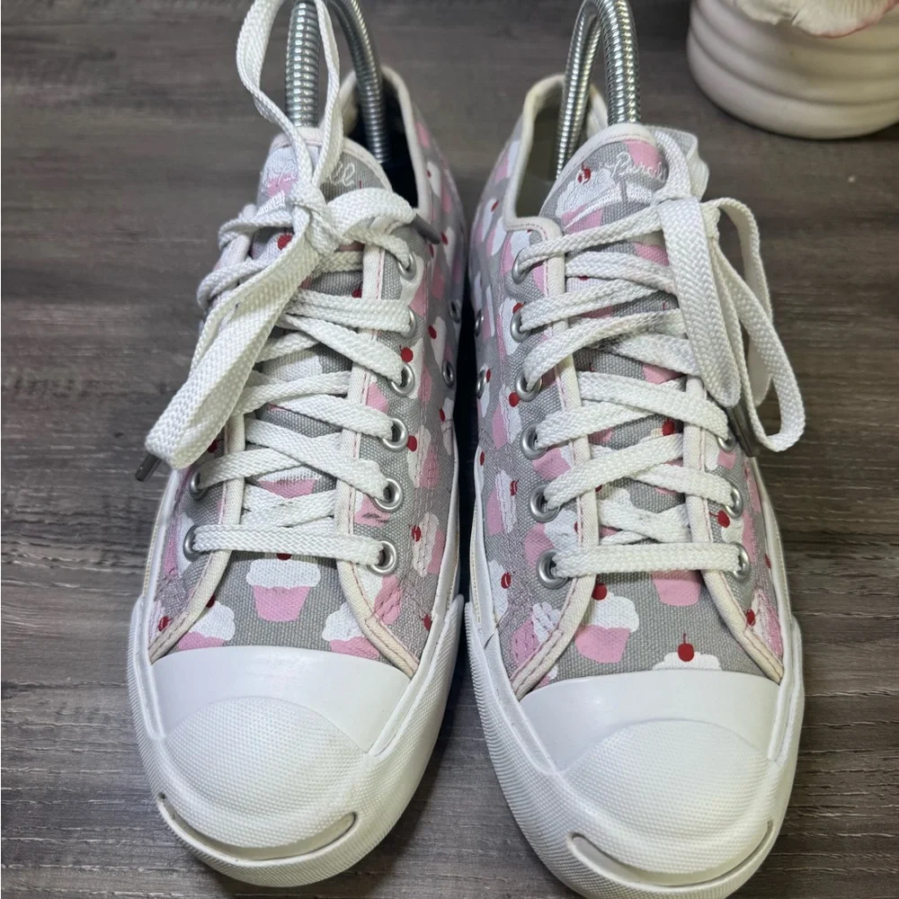 Converse Jack Purcell Pink and White Cupcake Sneakers size 6.5 RARE - Picture 8 of 12